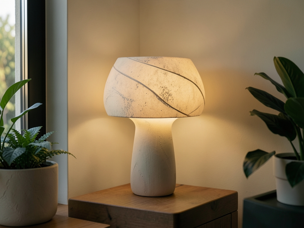 Luminaire dans un salon chaleureux