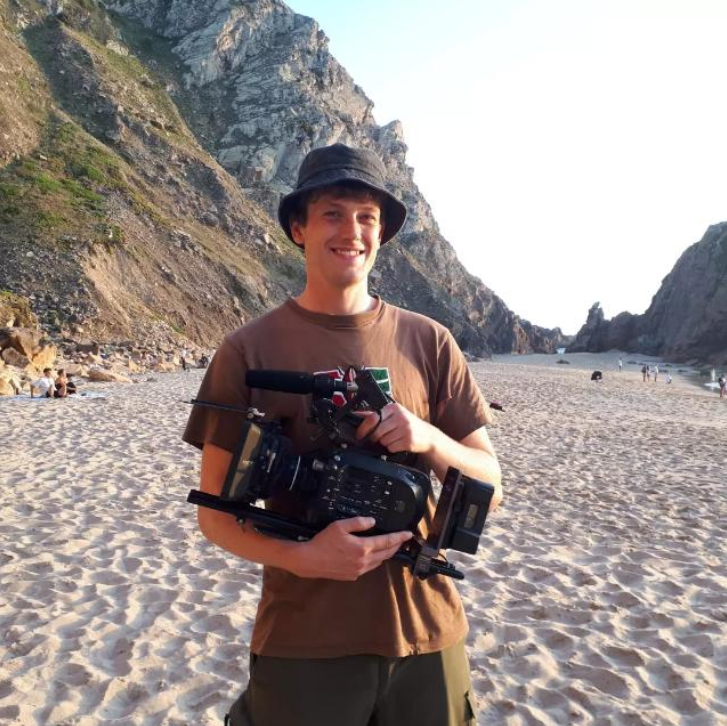 Will Tremlett on the set of Kiss and Be Friends