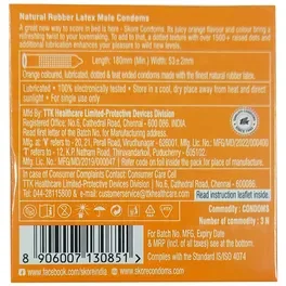 Skore Orange Flavour Condoms, 3 Count