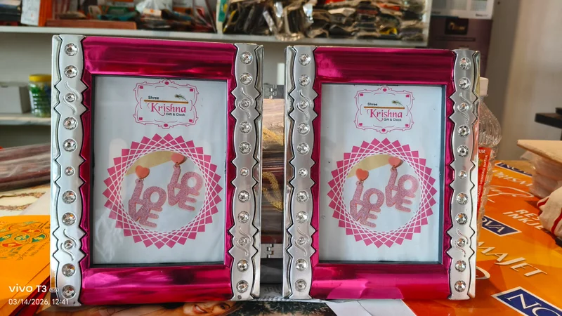 Krishna gift & clock photo frame 