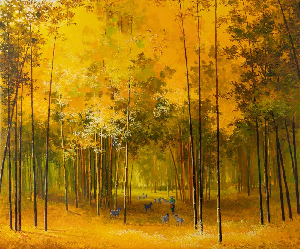 Golden Forest (2) by Pann Kyi