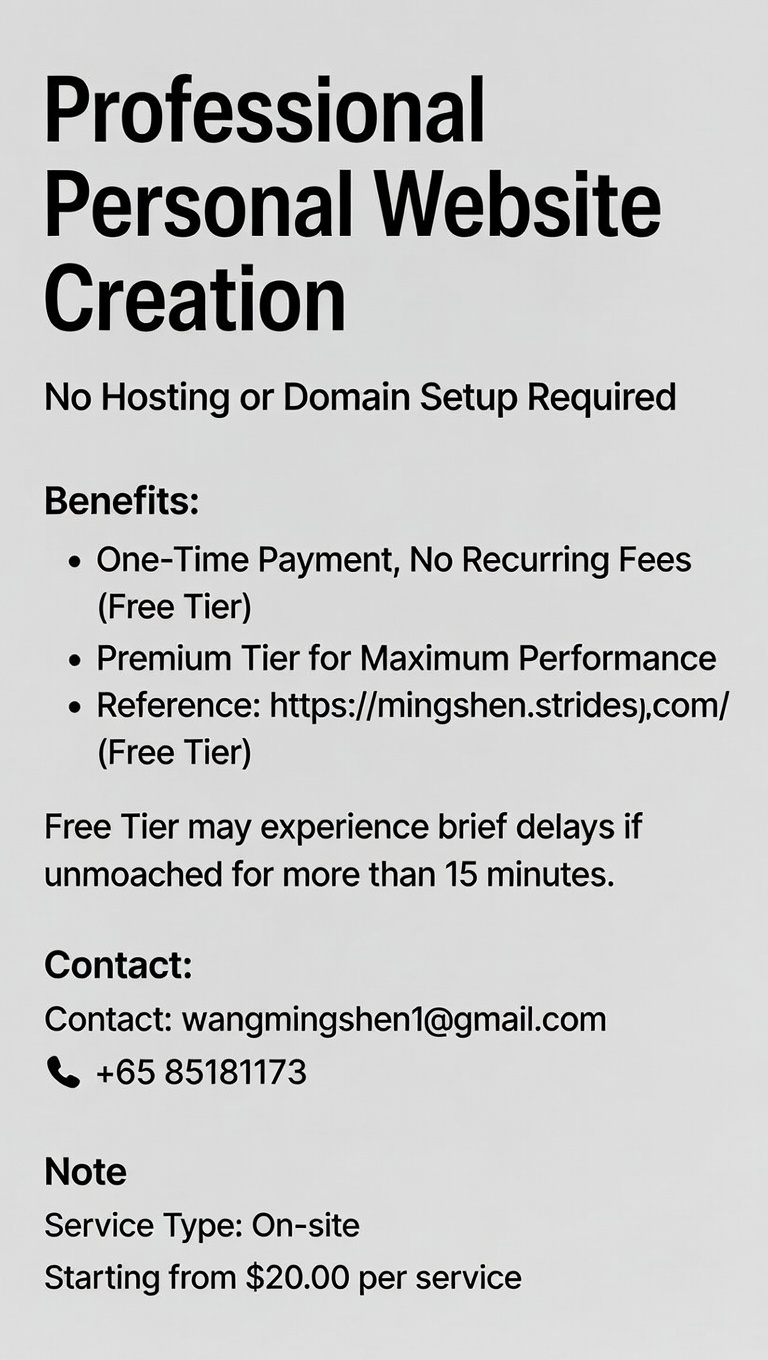 Professional Personal Website Creation