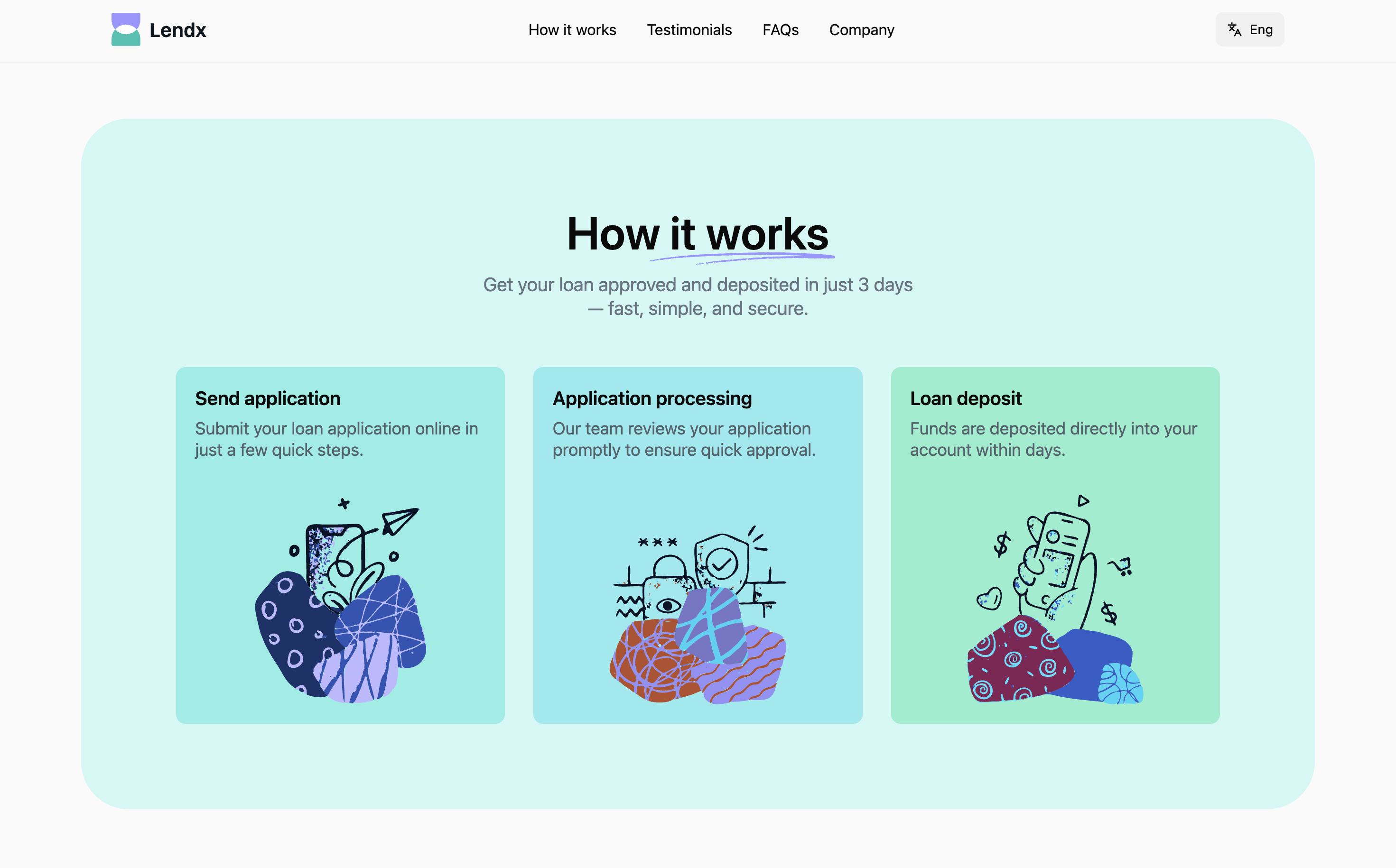 Lendx How It Works Section