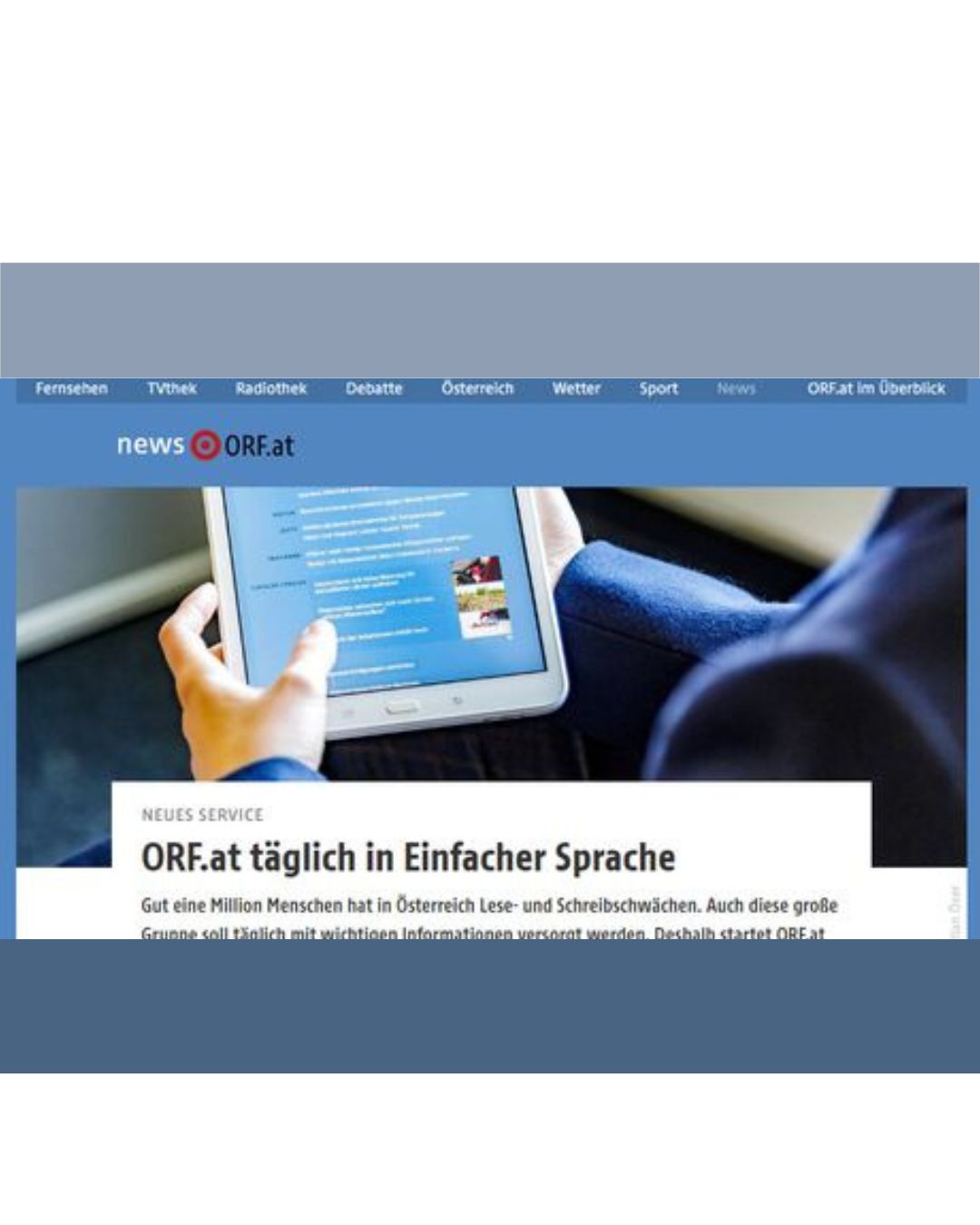 ORF Nachrichten in Einfacher Sprache