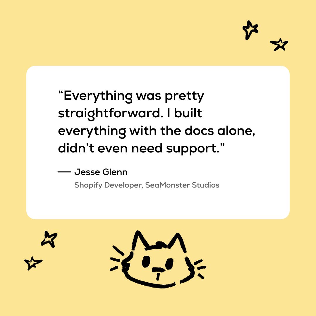 Helium Customer Fields "Docs were straightforward" testimonial from SeaMonster Studios