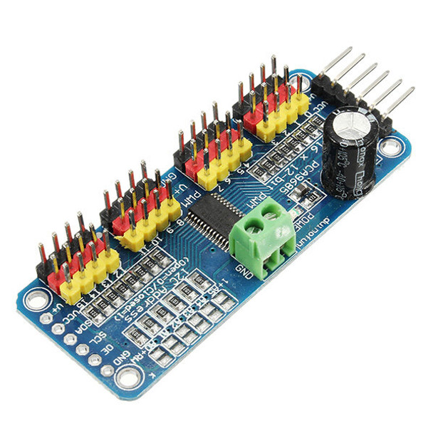 16-Channel 12-bit PWM/Servo Driver - I2C interface - PCA9685 for Arduino Raspberry Pi DIY Servo Shield Module