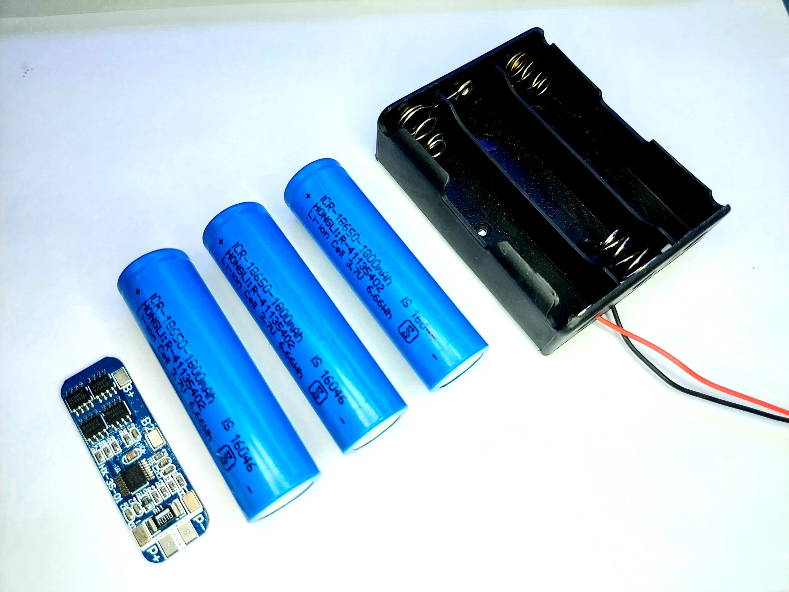 18650 Lithium Cell Battery Holder Tray 3 Cells
