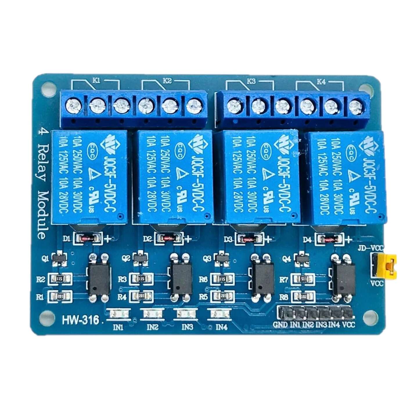5V 4 Channel Low Active Relay 