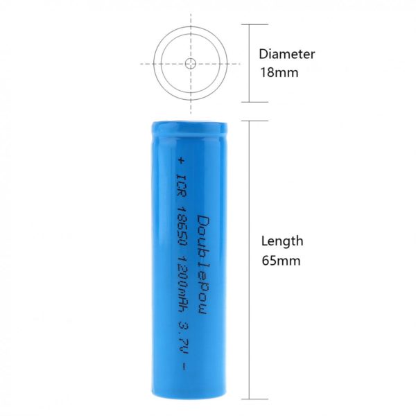 Lithium Ion Cylindrical Battery 3.7V - 18650 Cell 2600mAh Li-Ion