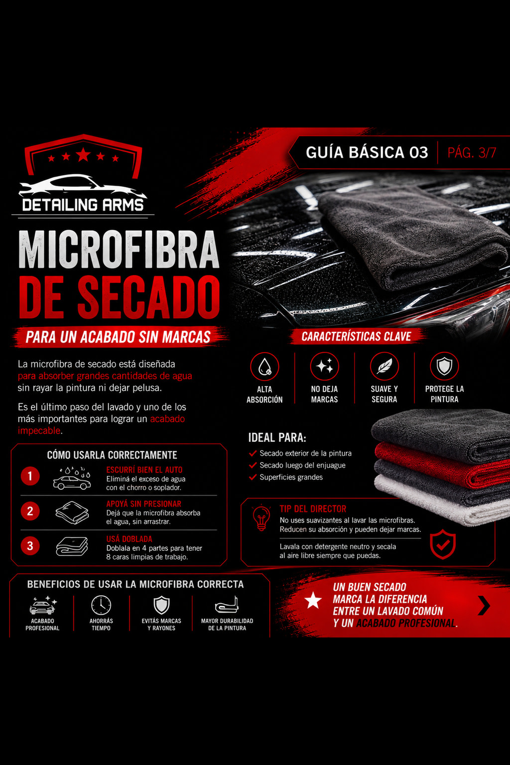 MICROFIBRAS: CUAL USAR EN CADA PARTE DEL AUTO? — placa 3 de 7