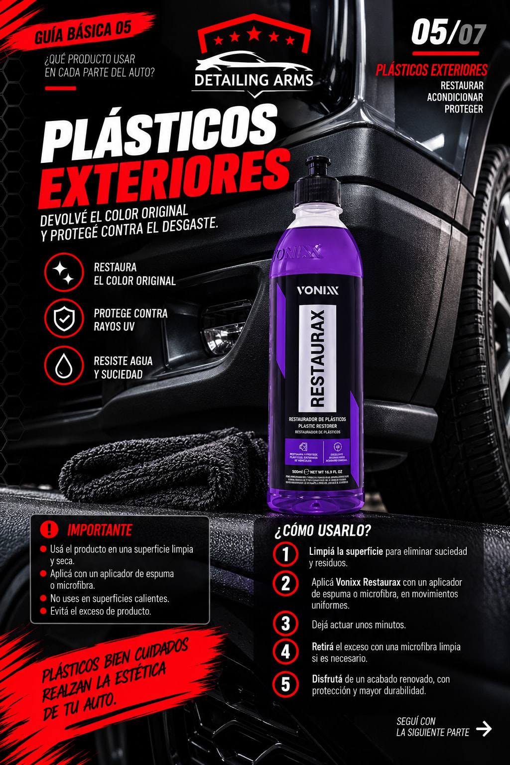 QUE PRODUCTO USAR EN CADA PARTE DEL AUTO? — placa 5 de 7