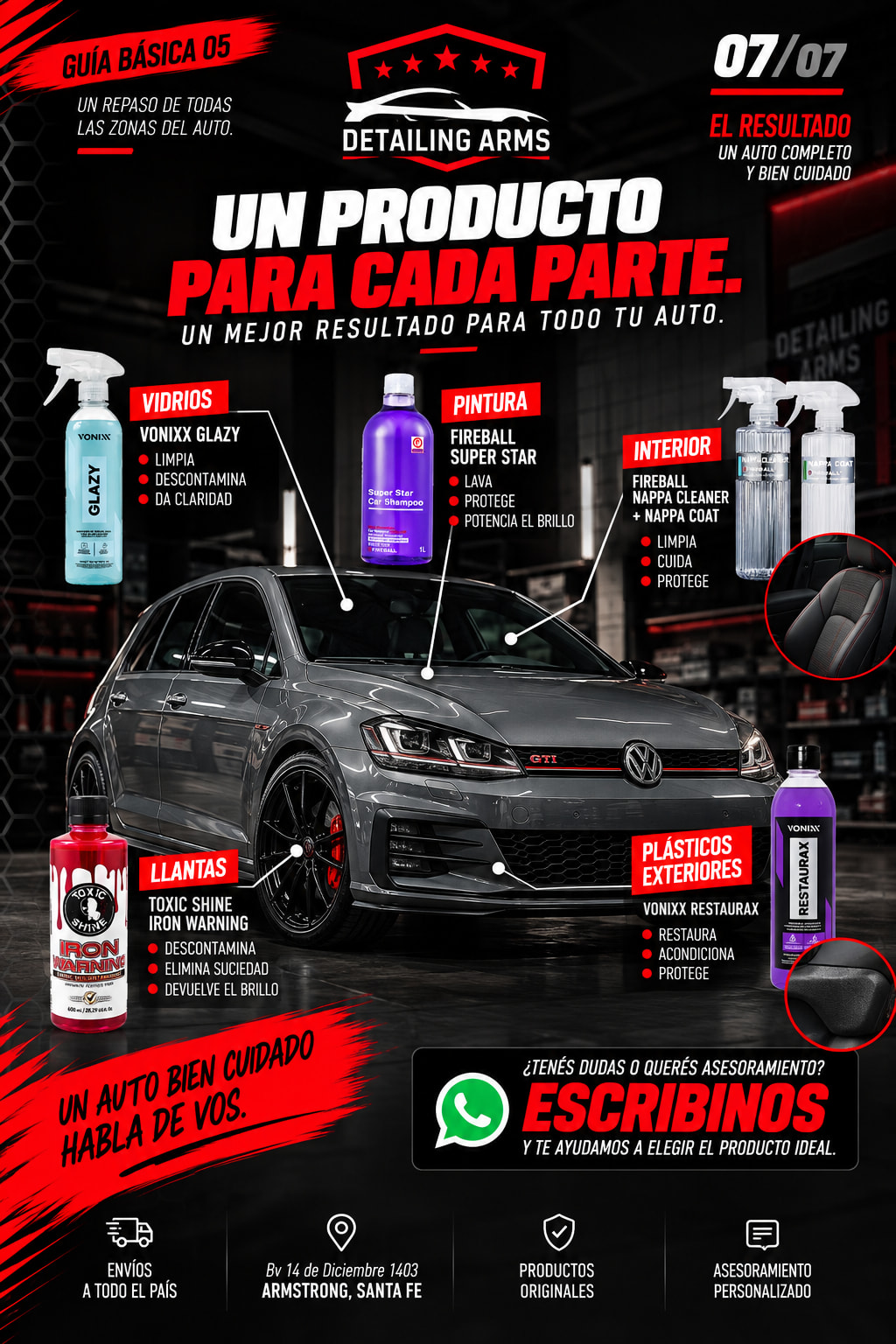 QUE PRODUCTO USAR EN CADA PARTE DEL AUTO? — placa 7 de 7
