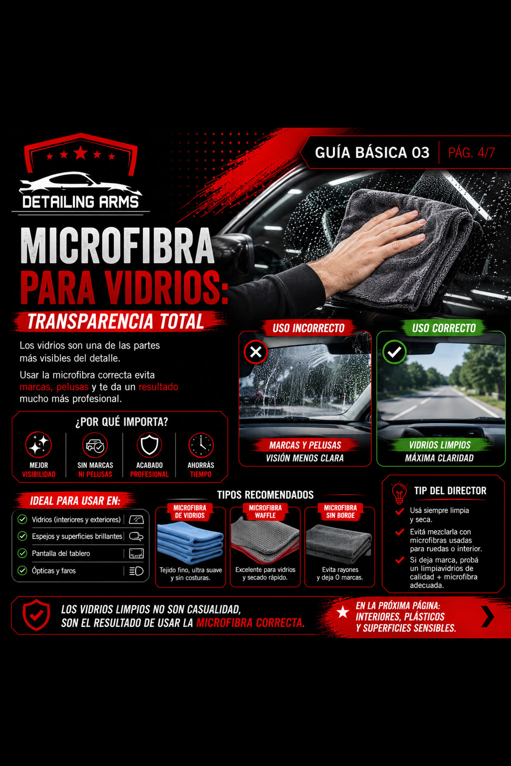 MICROFIBRAS: CUAL USAR EN CADA PARTE DEL AUTO? — placa 4 de 7