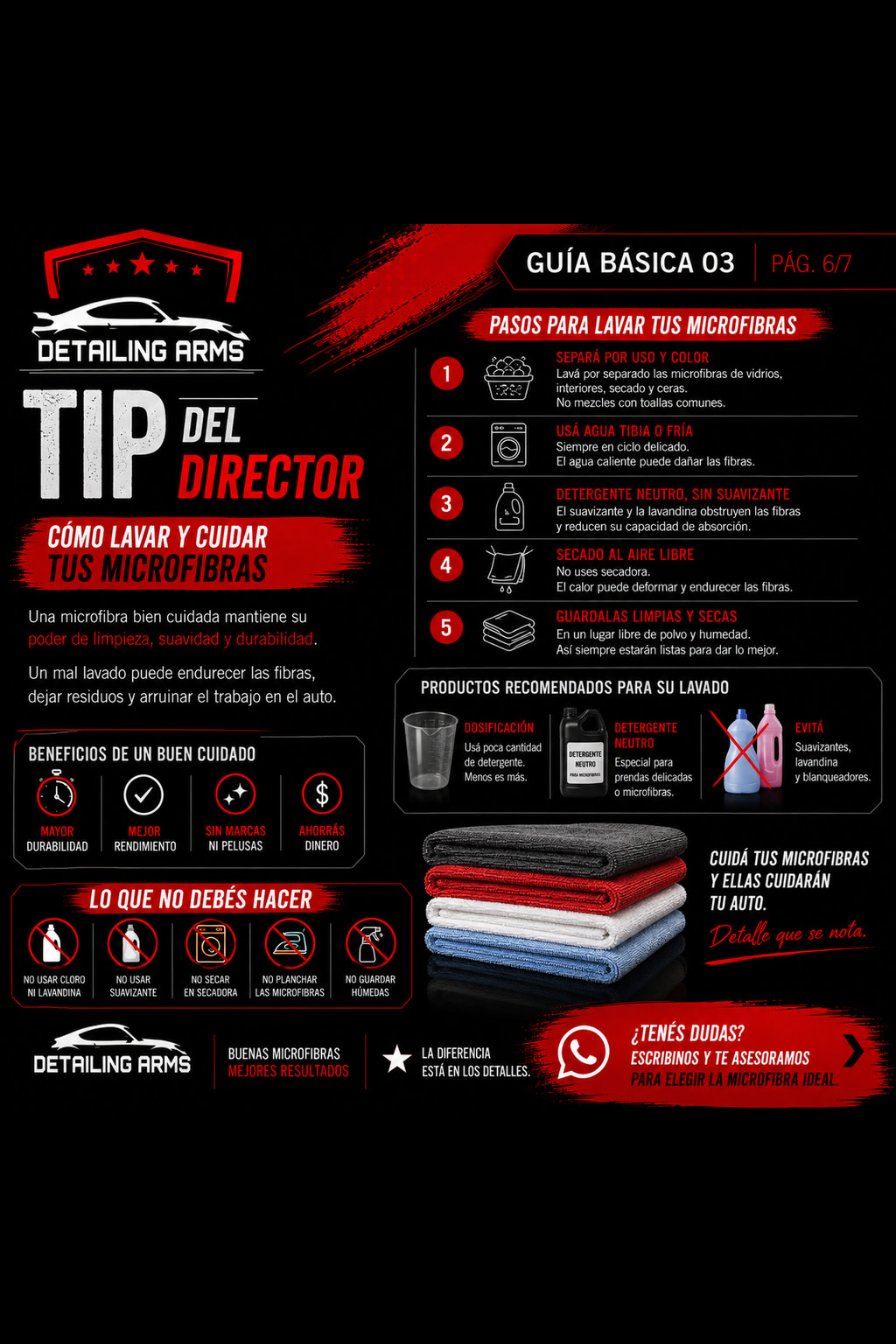 MICROFIBRAS: CUAL USAR EN CADA PARTE DEL AUTO? — placa 6 de 7