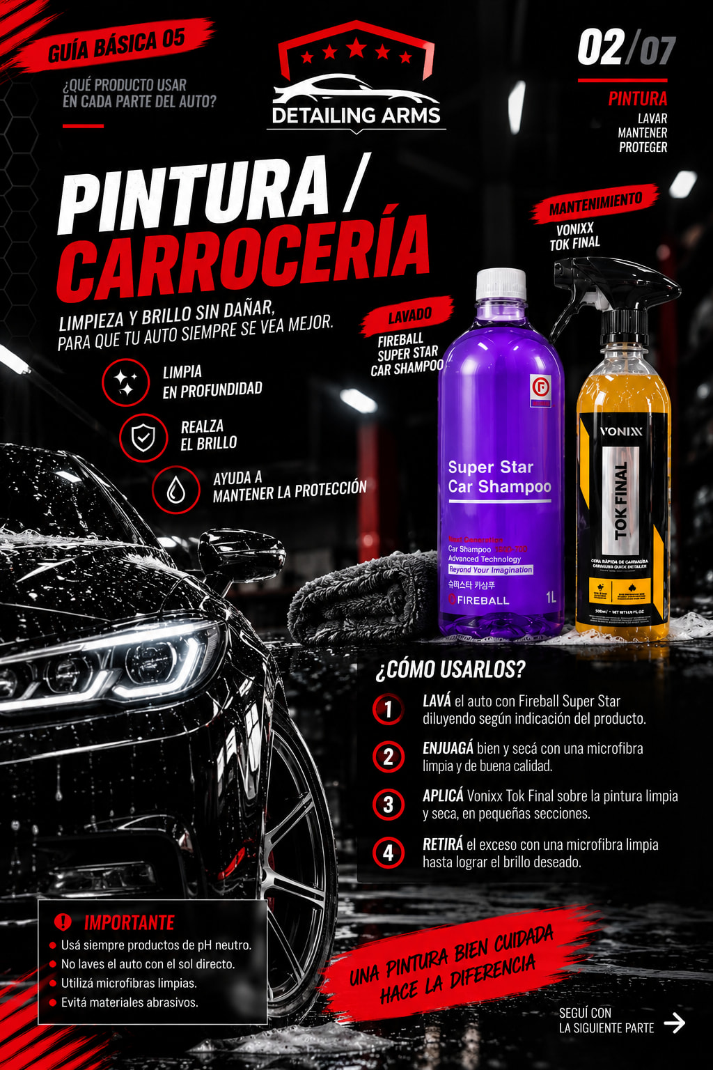 QUE PRODUCTO USAR EN CADA PARTE DEL AUTO? — placa 2 de 7