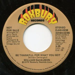 Be Thankful For What You Got cover art