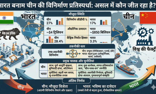 भारत बनाम चीन की विनिर्माण प्रतिस्पर्धा: असल में कौन जीत रहा है?
