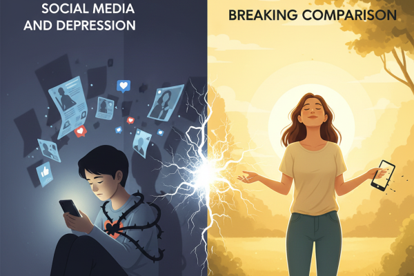 सोशल मीडिया और डिप्रेशन: खुद को दूसरों से तुलना करना कैसे छोड़ें? (Complete Guide)