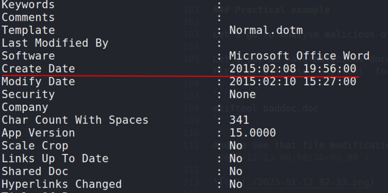 create date