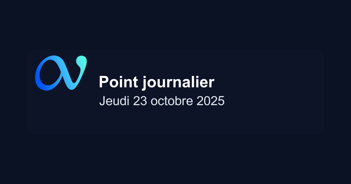 Point marché journalier du 23/10/2025