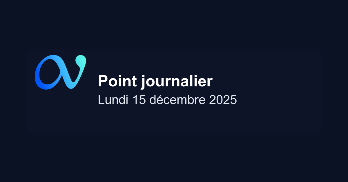 Point marché journalier du 15/12/2025