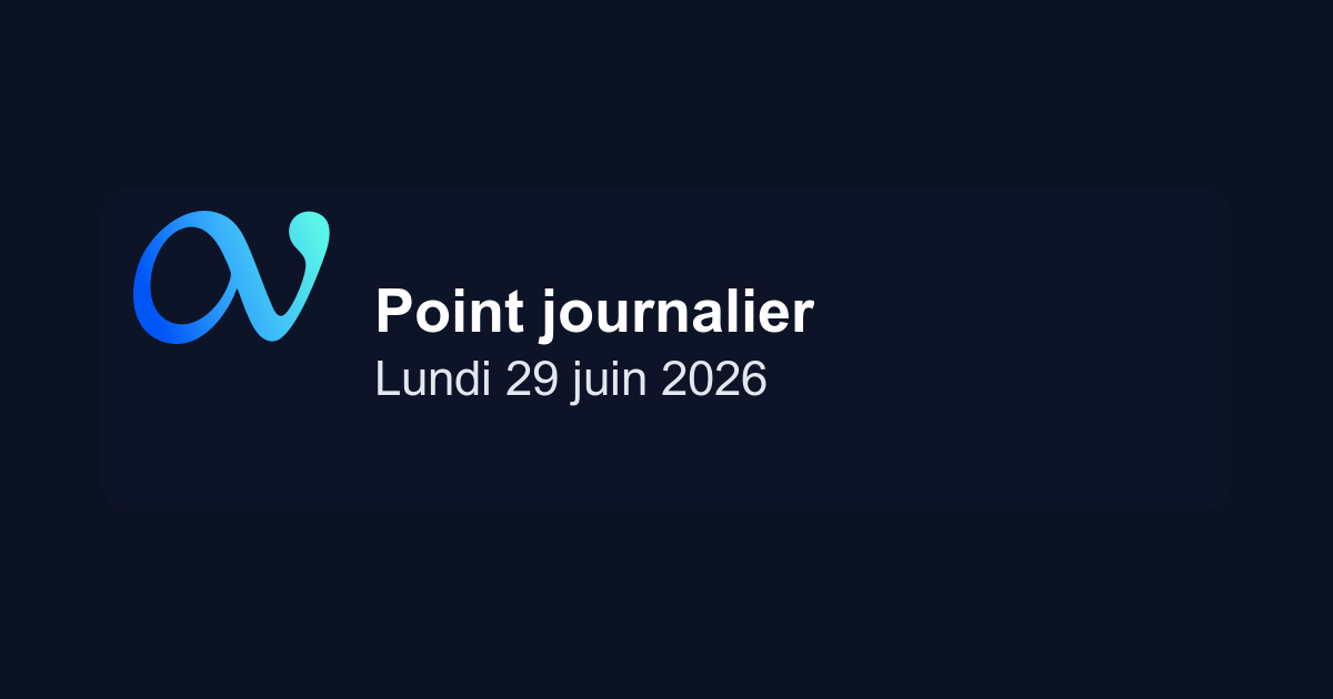 Point marché journalier du 29/06/2026