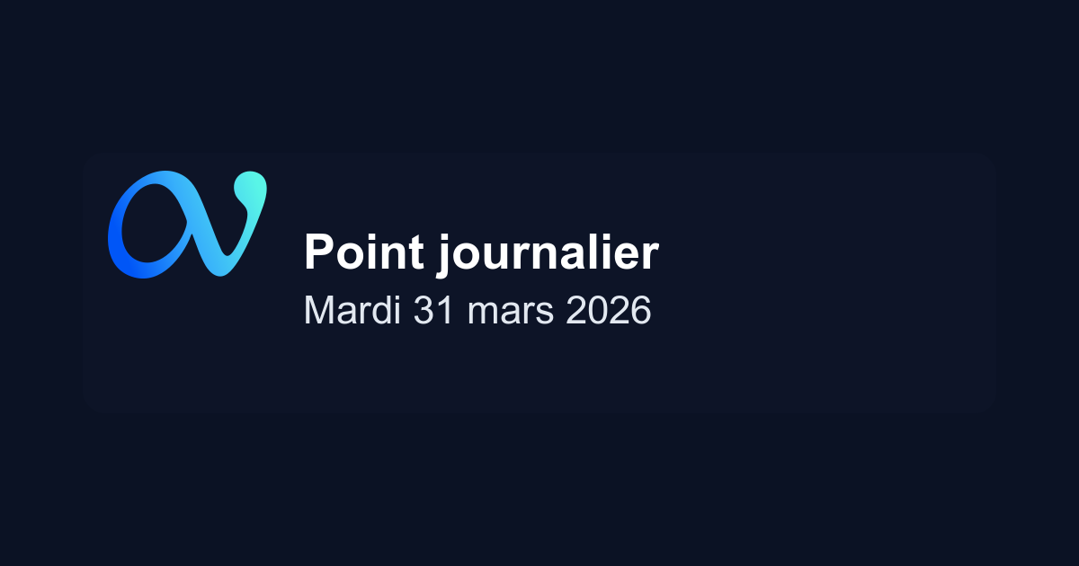 Point marché journalier du 31/03/2026