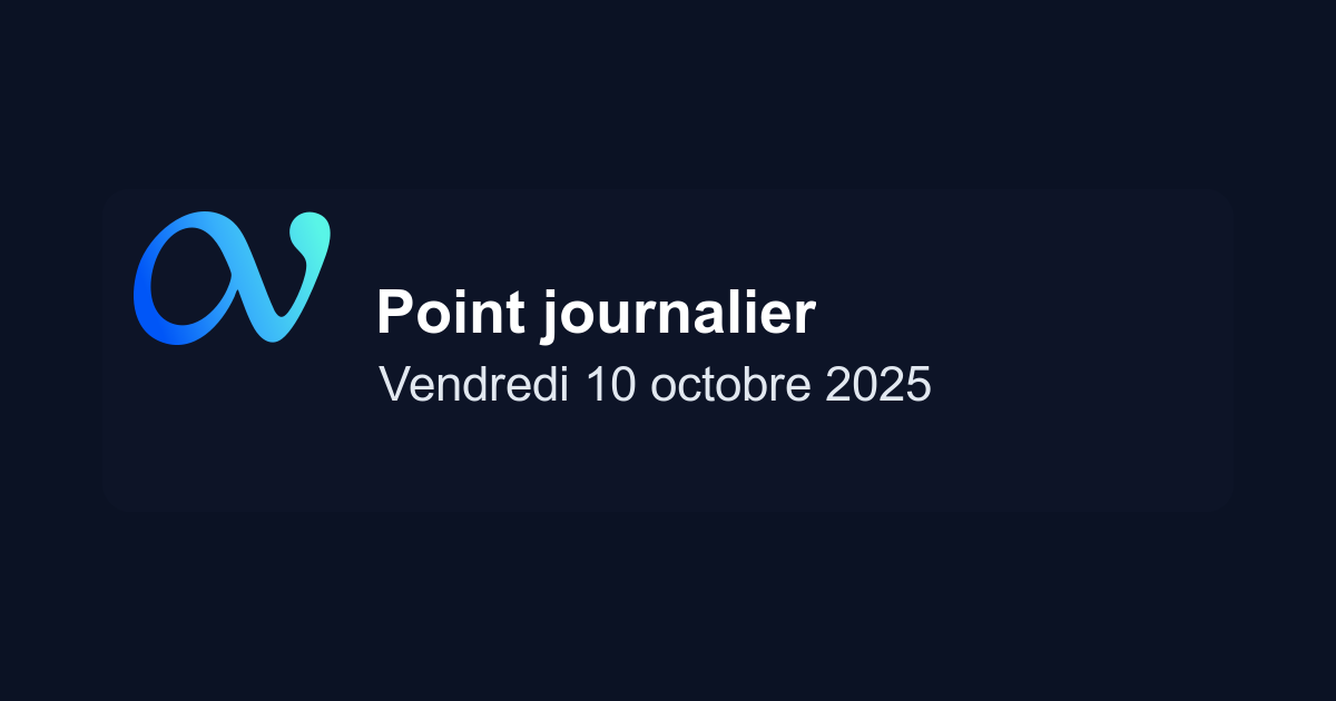 Point marché journalier du 10/10/2025