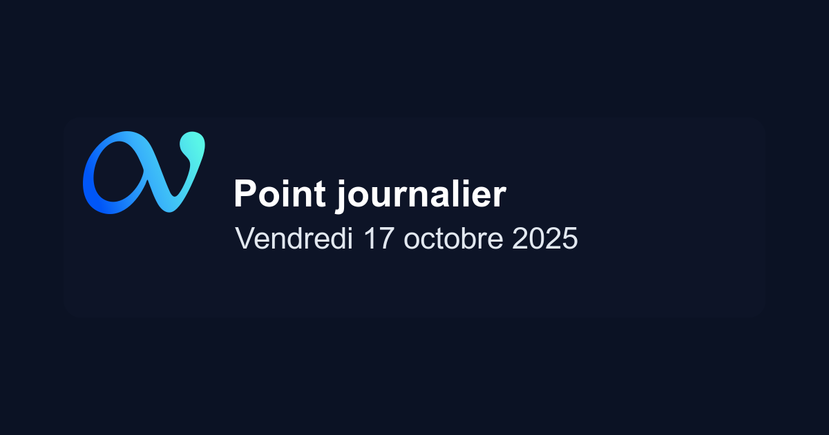 Point marché journalier du 17/10/2025