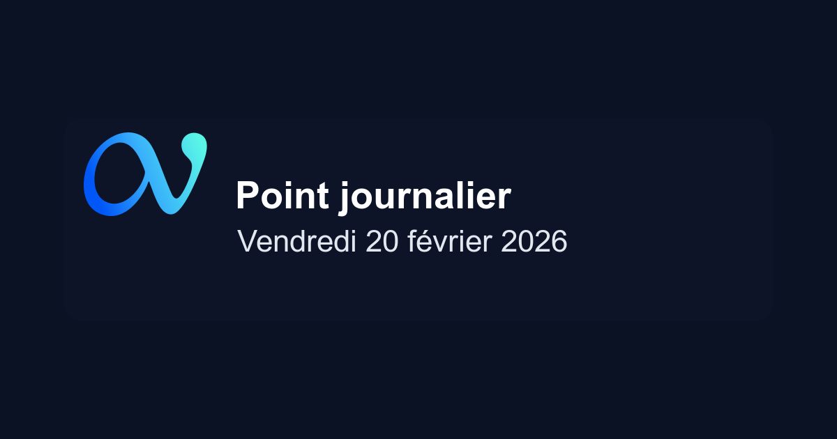 Point marché journalier du 20/02/2026