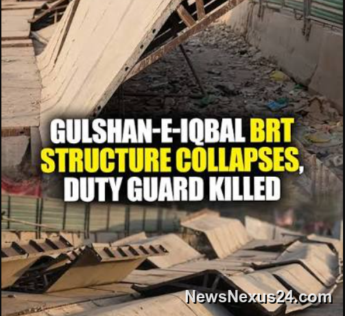 Karachi BRT Structure Collapse Kills Duty Guard