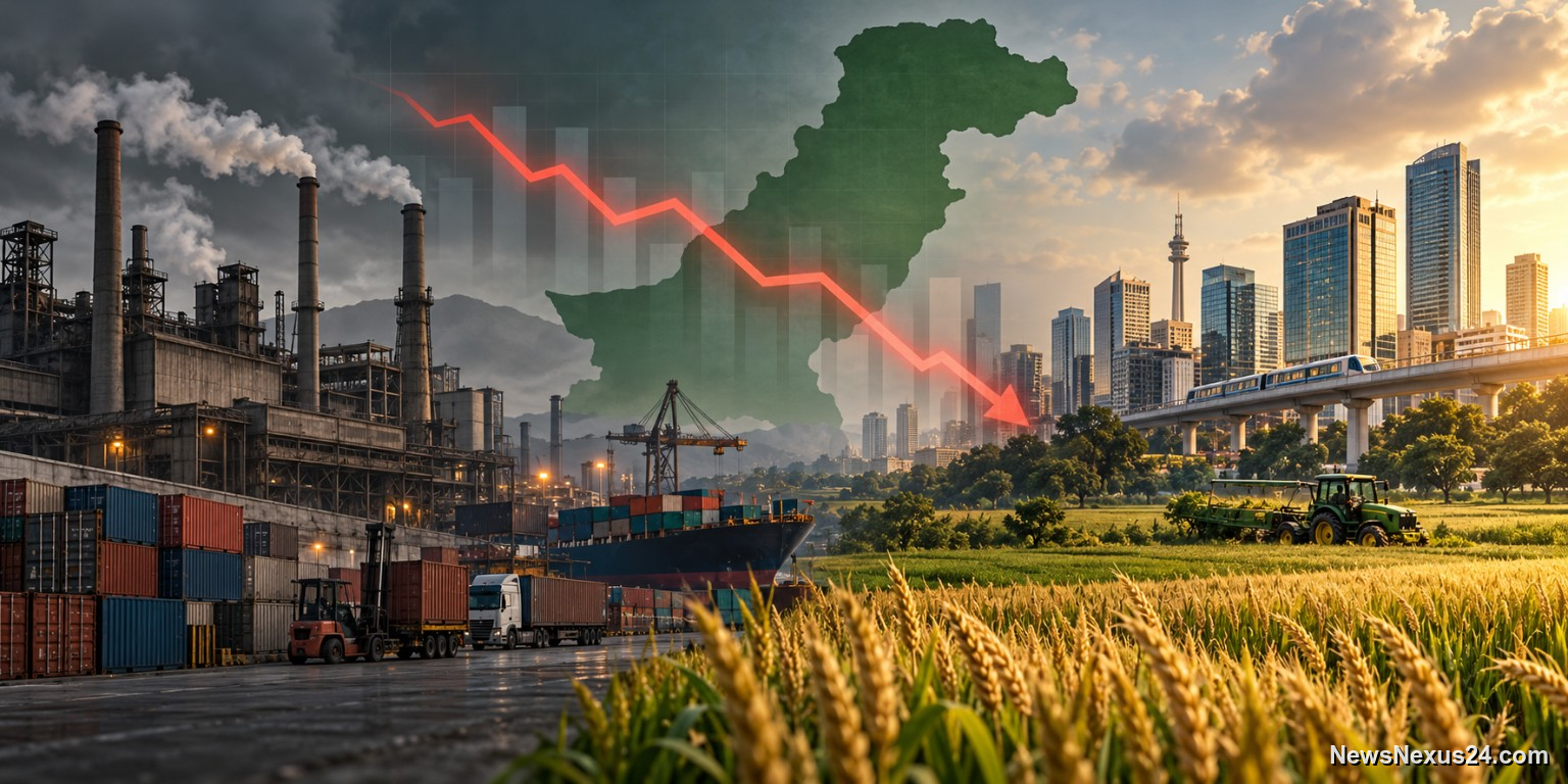 Pakistan’s Fourth-Quarter GDP Growth Slows to 2%