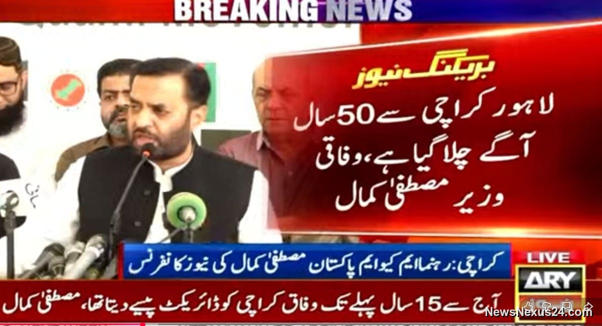 Mustafa Kamal Demands New Provinces, Says Karachi Left Behind