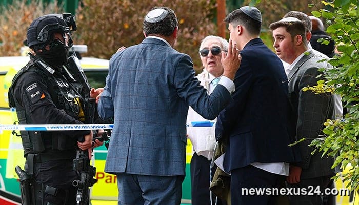 Manchester synagogue attack kills two; suspect shot by police