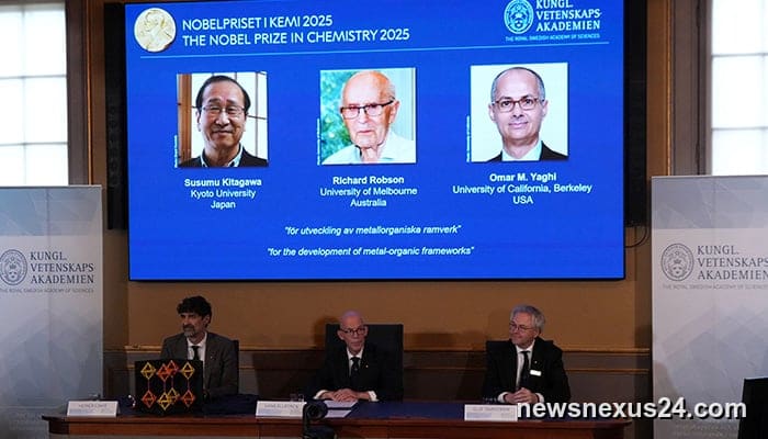 MOF pioneers win 2025 Nobel Chemistry for porous materials