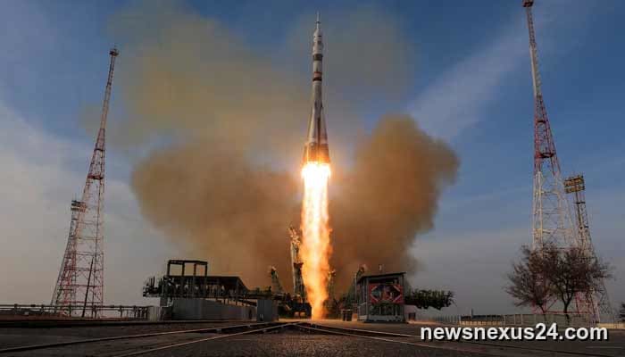 Soyuz launches crew to ISS with Russian cosmonauts and a NASA astronaut