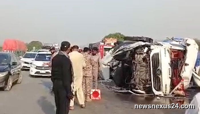 Deadly M9 crash near Karachi leaves at least 13 dead