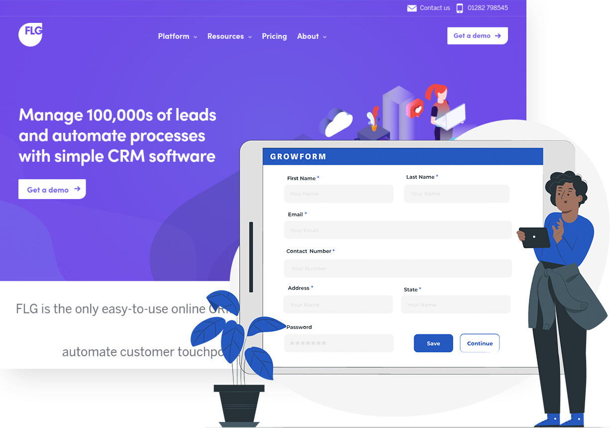 Screenshot of FLG and Growform form builder