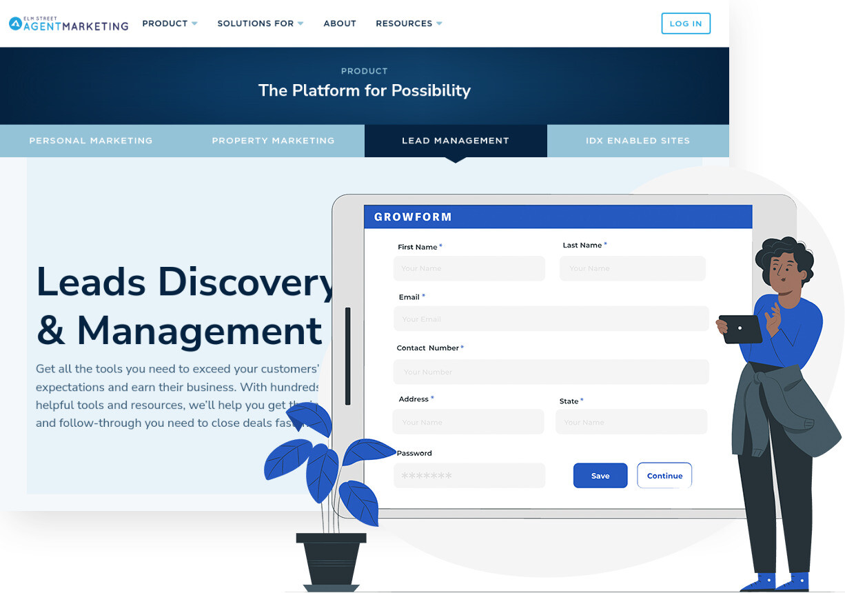 Screenshot von AgentMarketing Leads und Growform Form Builder
