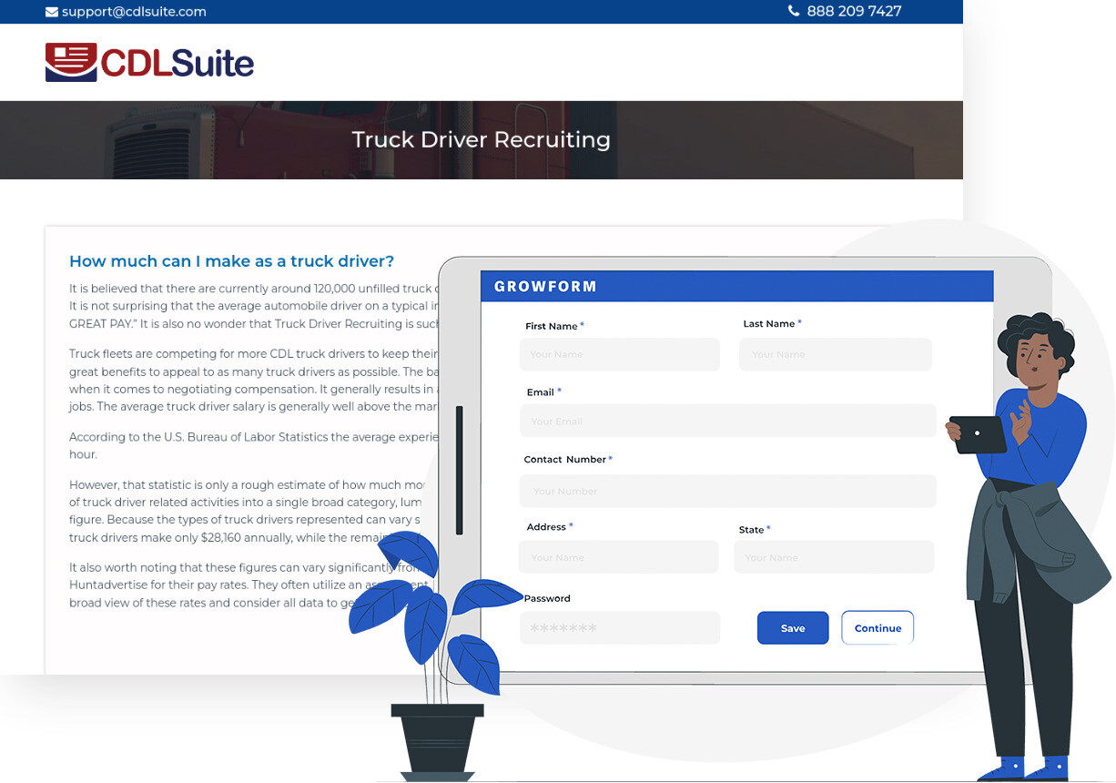 Screenshot of CDLSuite and Growform form builder