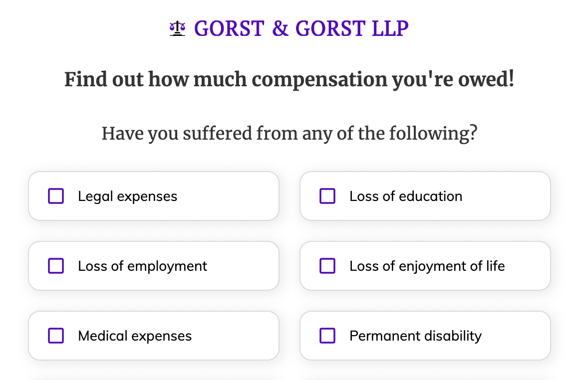 Law firm form template