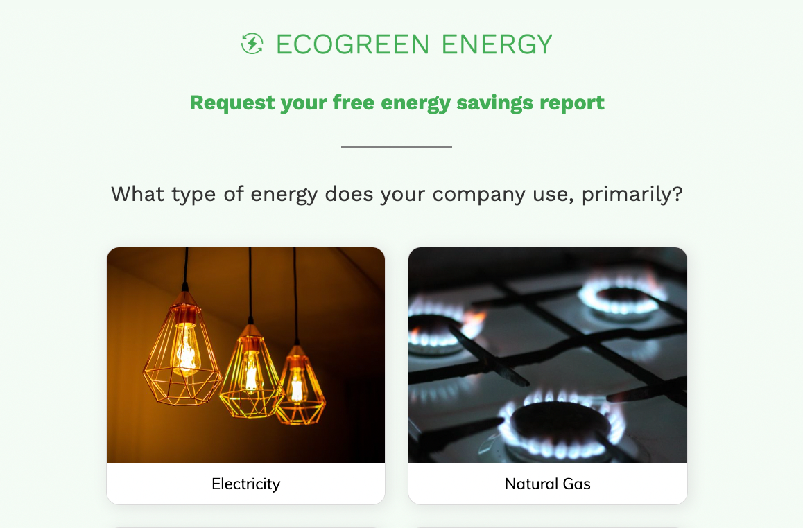 Business energy form template