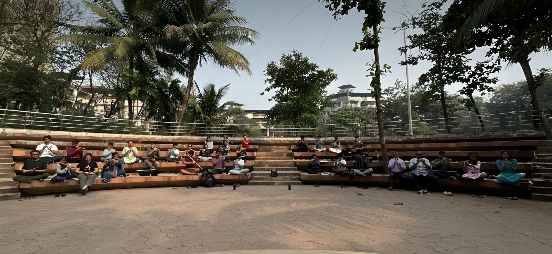Playing flute in Open Space | Workshop | Day 1 | 11-01-2025