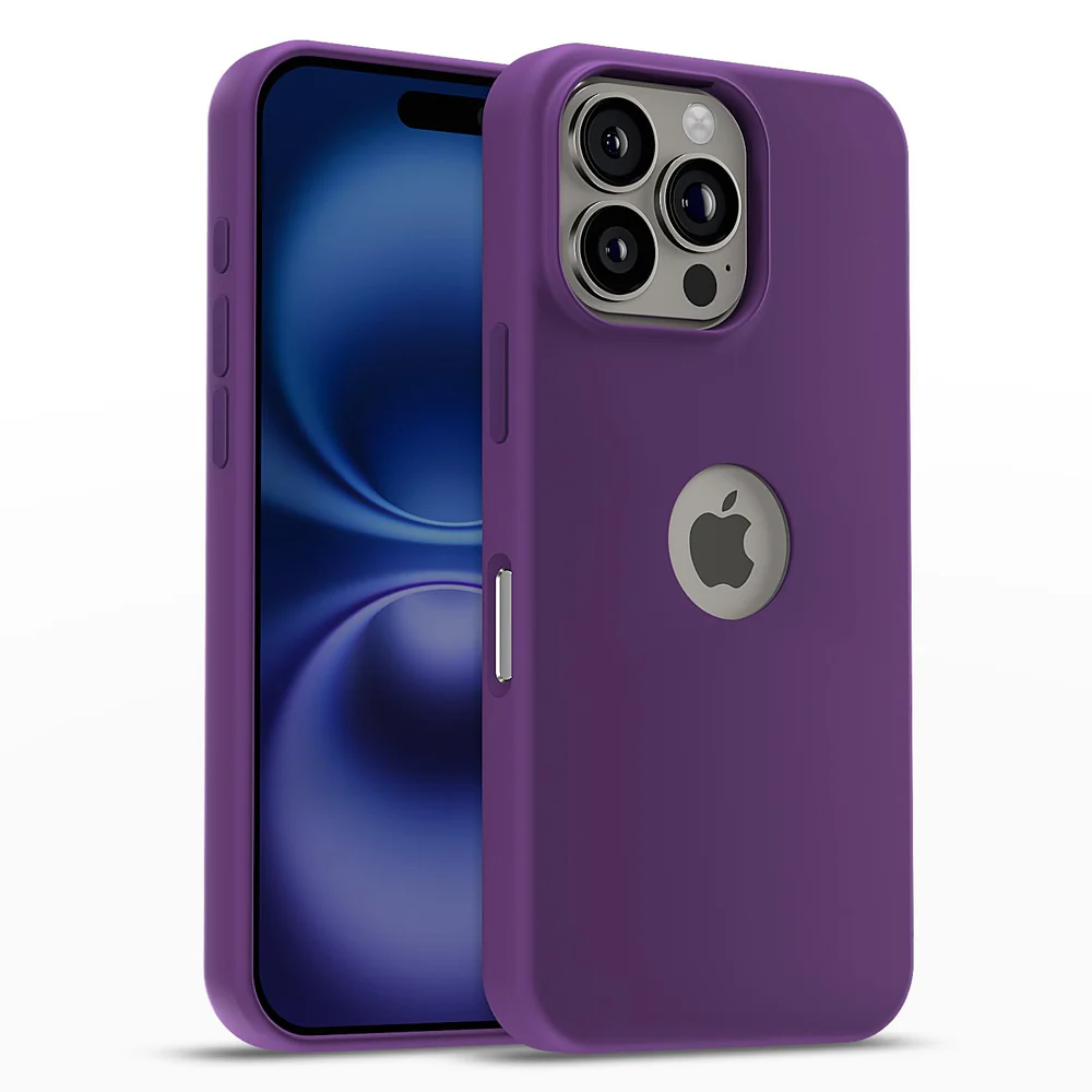 iphone 16 pro - iPhone 16 Pro Super Soft Silicone Back Cover (Grape)