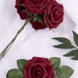 25 Dark Red Artificial Roses — photo 2 of 8