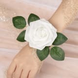 25 White Artificial Roses — photo 3 of 9