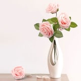 25 Pink Artificial Roses with Stems — photo 2 of 6