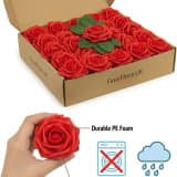 25 Red Artificial Roses with Stems — photo 4 of 7