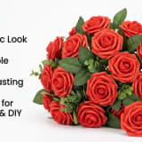 25 Red Artificial Roses with Stems — photo 5 of 7