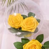25 Yellow Artificial Roses with Stems — photo 3 of 7